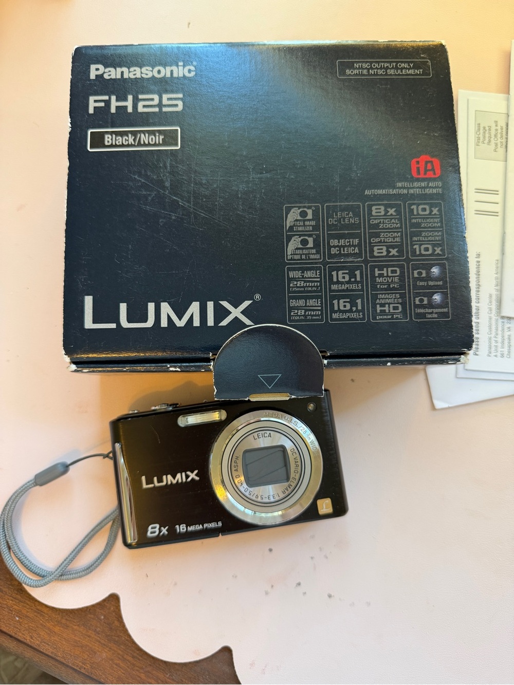 Panasonic Lumix DMC-FH25 16.1MP Digital Camera Black - Boxed W/ Charger (Tested)